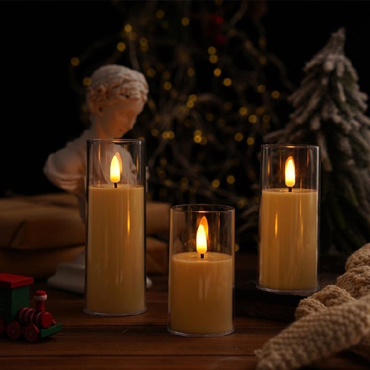 Electronic LED Flameless Candle Lampshade Light with Realistic Flame Holiday