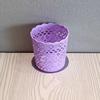 4‑Color Option Single Heart‑Shaped Hollow Lace Plastic Pencil Holder, Cute Desktop Stationery Storage Cup for Office & Study