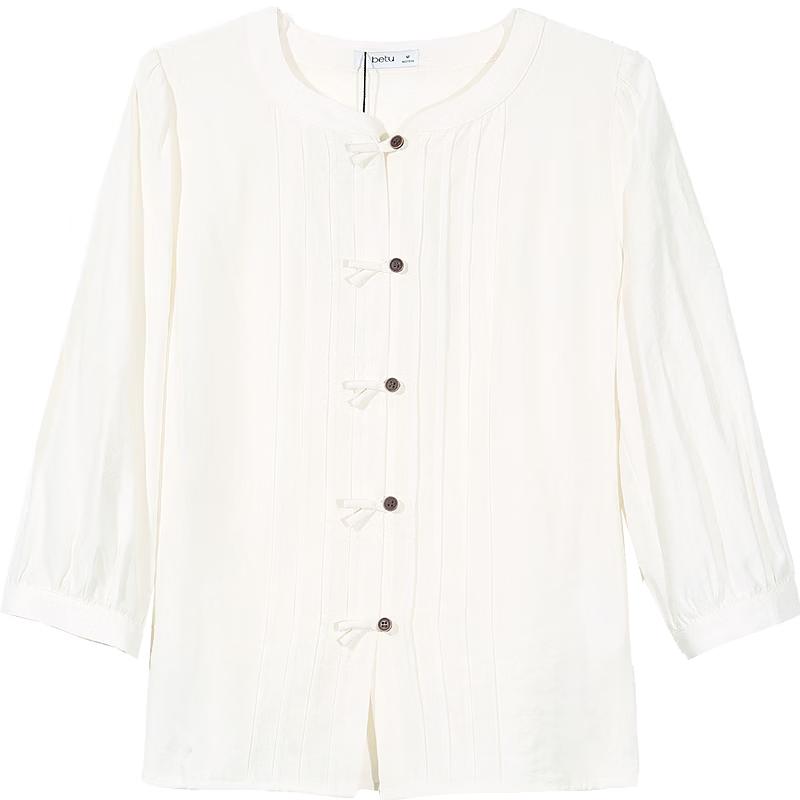 Betu Women s New Chinese Style Seven-Sleeve Commuter Shirt XS