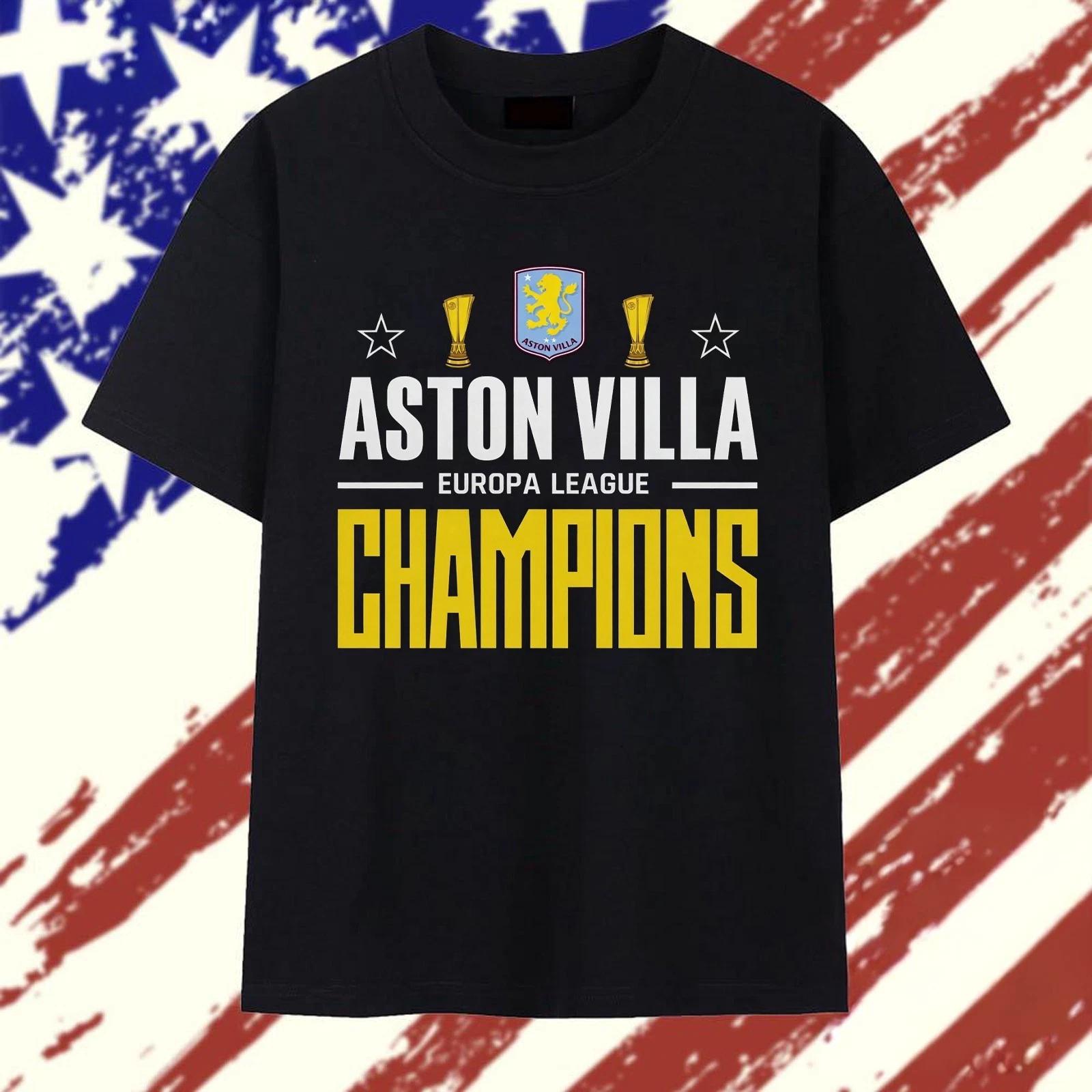 Aston Villa Champions Shirt Europa League Champions 2025-26 T-Shirt S