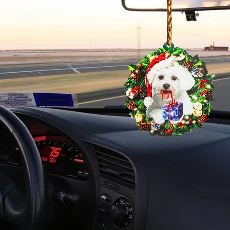 1pc Puppy Acrylic Christmas Pendant, Christmas Tree Ornaments Christmas Decorations for Home 2026 Navidad Natal Gifts New Year