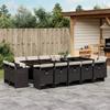 VidaXL Garden Dining Set with Cushions 15 Pcs, Table and Chairs with Folding Backrest, Outdoor Patio Furniture 3210690
