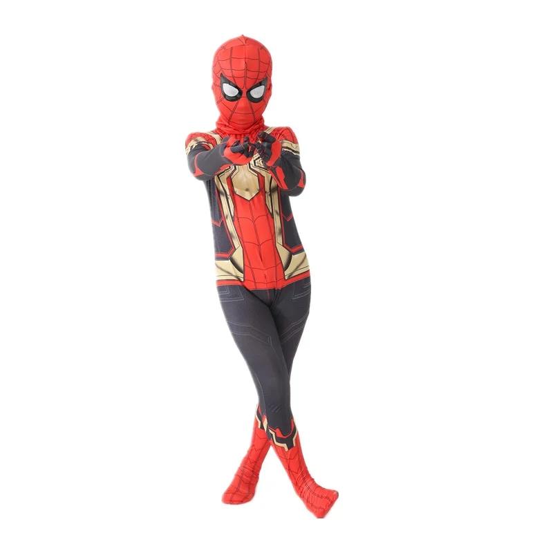 PS4 Spindelmannen Kostym Full Samling Set Barn Halloween Julkalas Födelsedagspresent Helkroppsdräkt Superhjälte Cosplay Jumpsuit