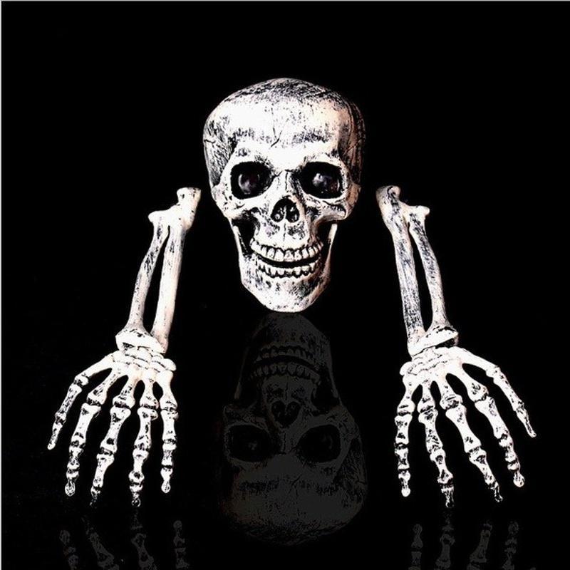 Halloween Decoration Skeleton Bones Prop Ground Breaking Scary Human Skull Party for Decoration and Spooky Graveyard