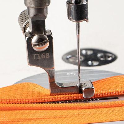 T168 Flatbed Machine Invisible Zipper & Single-Sided Presser Foot for Industrial Sewing