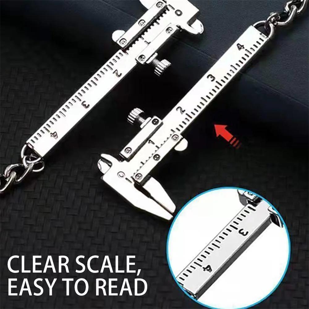 Tragbare Mini-Messschieberwerkzeuge Zinklegierung Messschieber 0-40mm Schlüsselanhänger Messen Kompakt für Haushaltswerkzeug