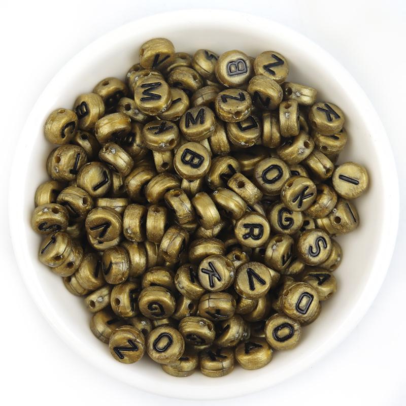 Acrylic Luminous Letter Beads, Multi-Style, 100 Pcs/bag for DIY Bracelets