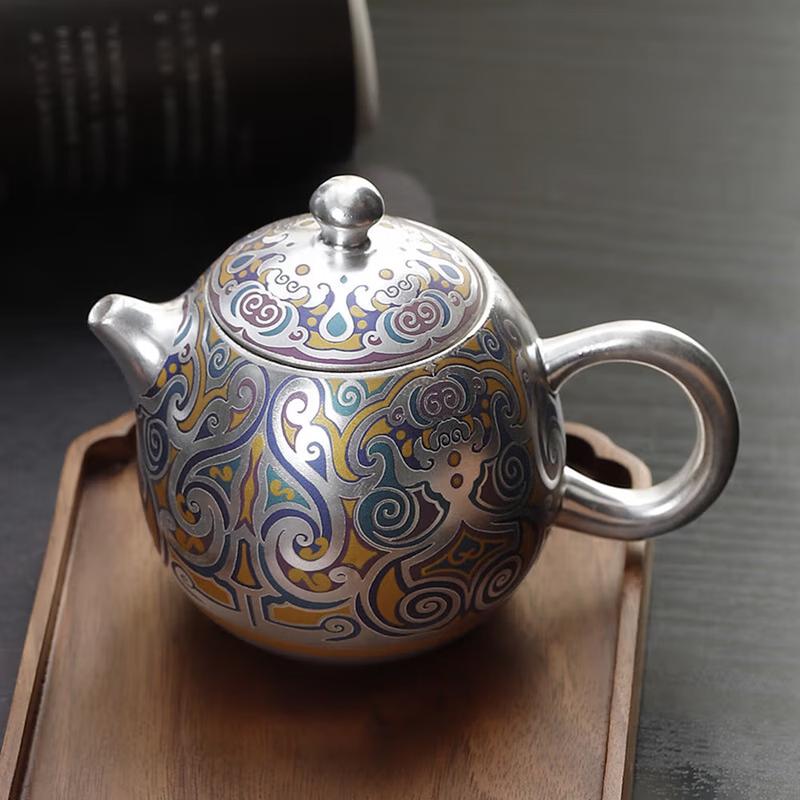 Handmade Gilt Silver Ceramic Teapot