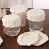 10Pcs Reusable Sourdough Starter Jar Covers Elastic Cloth Handmade Fabric Lids Breathable Durable Sourdough Fermentation Jar Lid