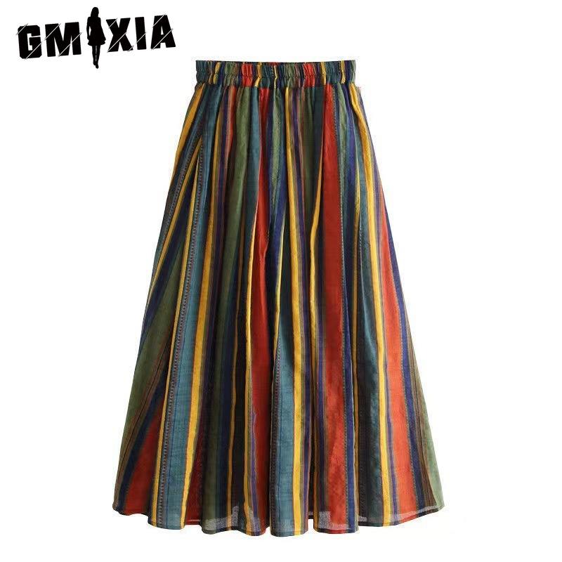 

GMXIA Женская Модная Повседневная Летняя Весенняя Юбка XXXL разноцветный