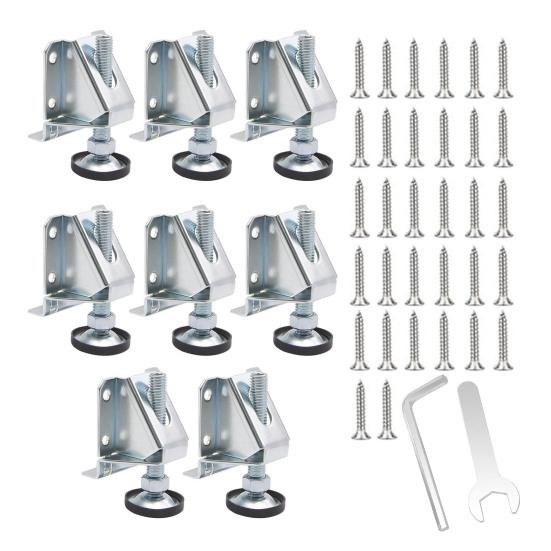 

Ножки для выравнивания мебели, грузоподъемность 330 фунтов, регулировка высоты, нескользящая конструкция, комплект ножек для выравнивания мебели 8pcs серебряный