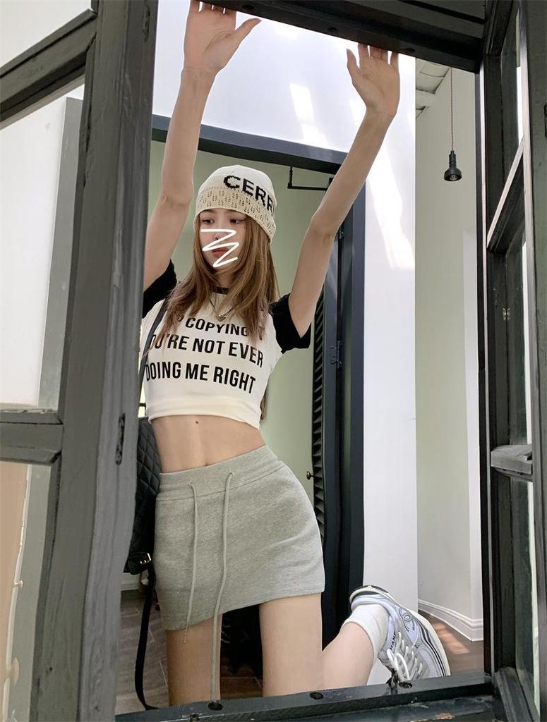 2024 Women's High Waist Petite Sport Skirt with Anti-Exposure