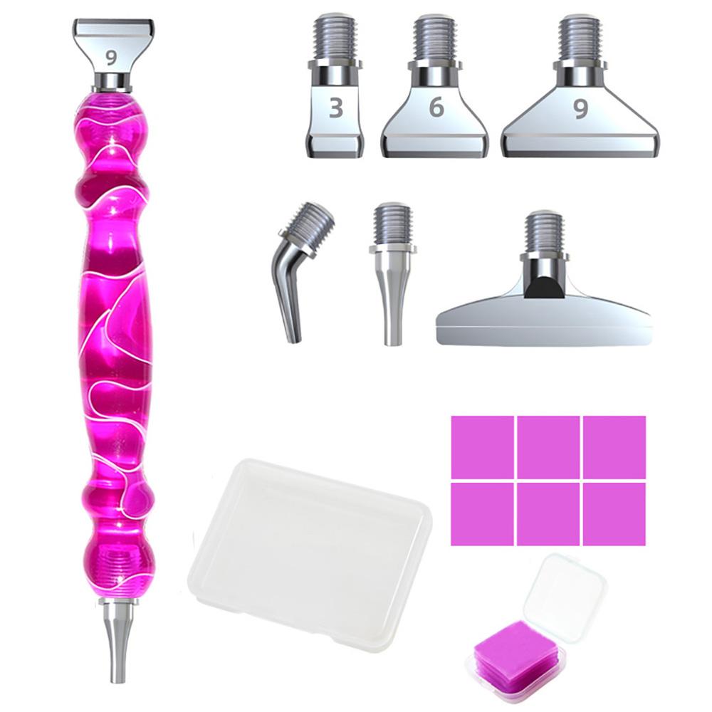 Special-shaped Resin Diamond Painting Pen Multi-placer Alloy Replacement Pen Heads Point Drill Pens Glue Clay DIY Nail Art Tool
