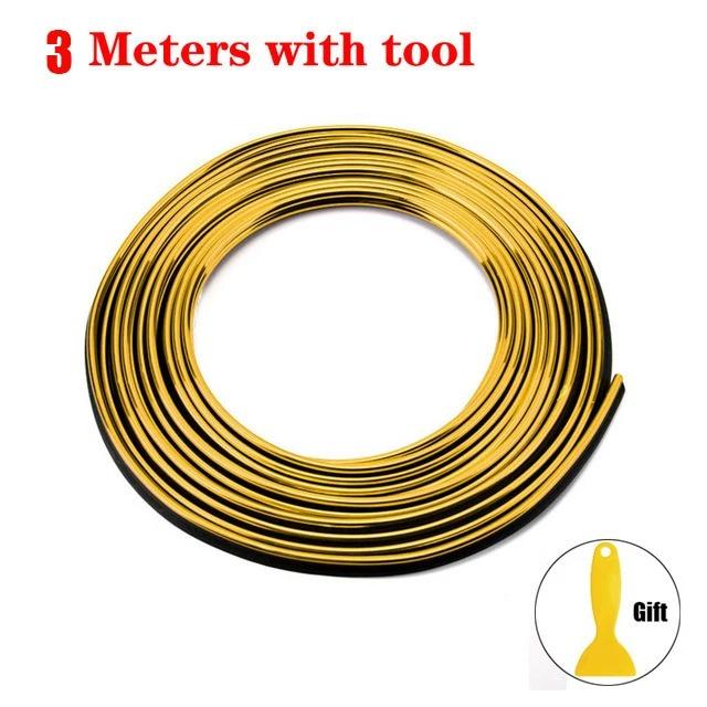 Decorazione Modanatura Auto Universale Strisce Flessibili 5M/3M/1M Modanature Auto Interne Rivestimento Copertura Auto Cruscotto Porta Car-styling