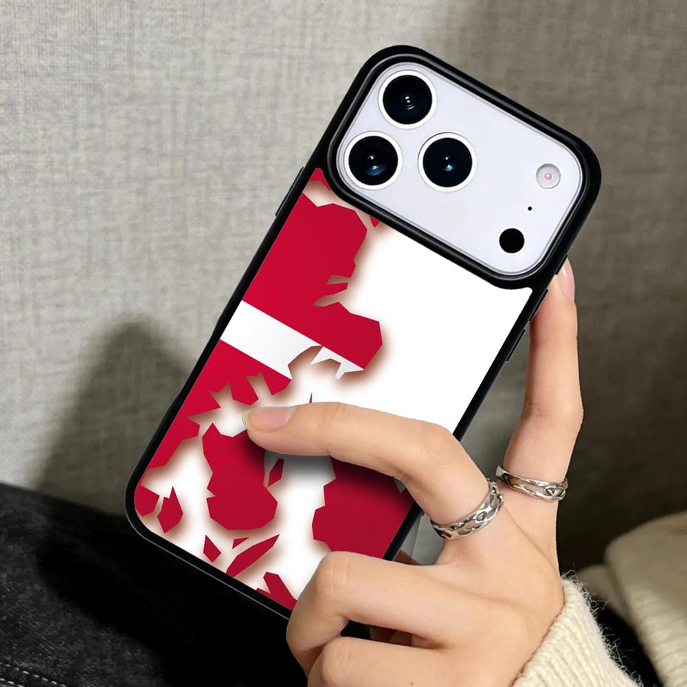 Capa Case for iPhone 17 Air 16 Pro Max 15 Plus 11 13 Mini 14 12 Back Phone Cover Denmark Flag