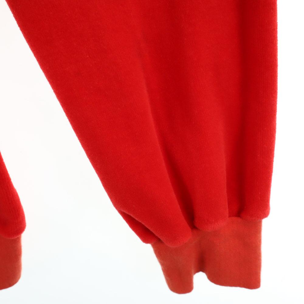 Trigema 80s Vintage Long Sleeve Velor Zip Jacket L Reddish Men's Used