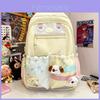 Girl Popular Nylon School Backpack With Large Capacity For Middle School Students