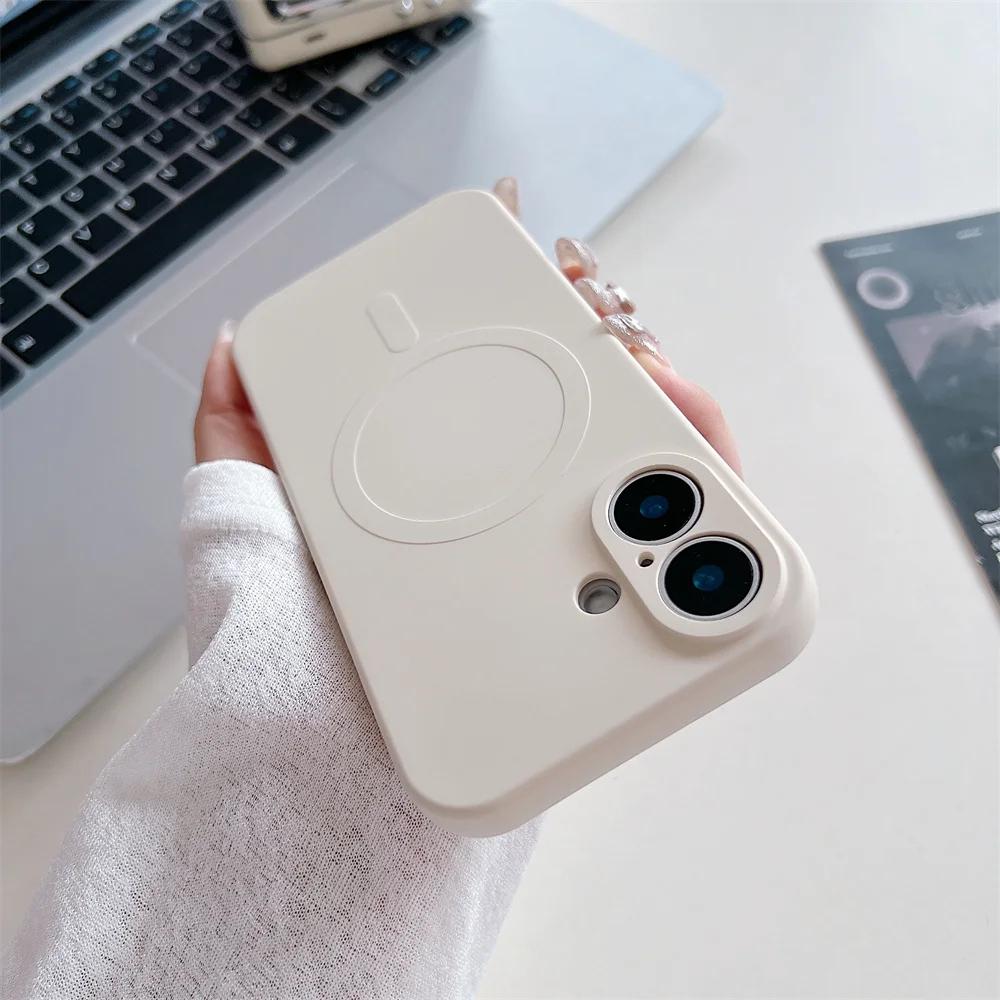 for Magsafe Liquid Silicone Phone Case for iPhone 17 Air 16 15 14 Pro MaxPlus 12 13 Mini 11 Magnetic Shockproof Ultra Slim Cover