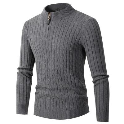 Men's Half-zipper Stand-up Collar Thickened Warm Sweater Bottoming Shirt Autumn and Winter Casual Men's Models