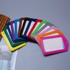 PU Leather Card Sleeve Women ID Badge Case Clear Bank Credit Card Badge Holder Bags School Student Bus Card Cover