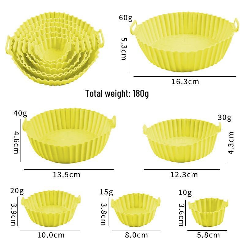 Silicone Baking Pan - High Heat Resistant, Easy to Clean, Round Mold for Air Fryers