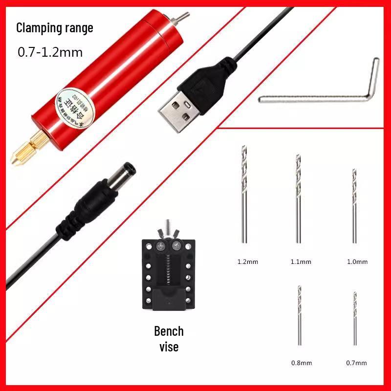 

Миниатюрная электрическая USB-дрель ручной работы для полировки кристаллической эпоксидной смолы и грецкого ореха