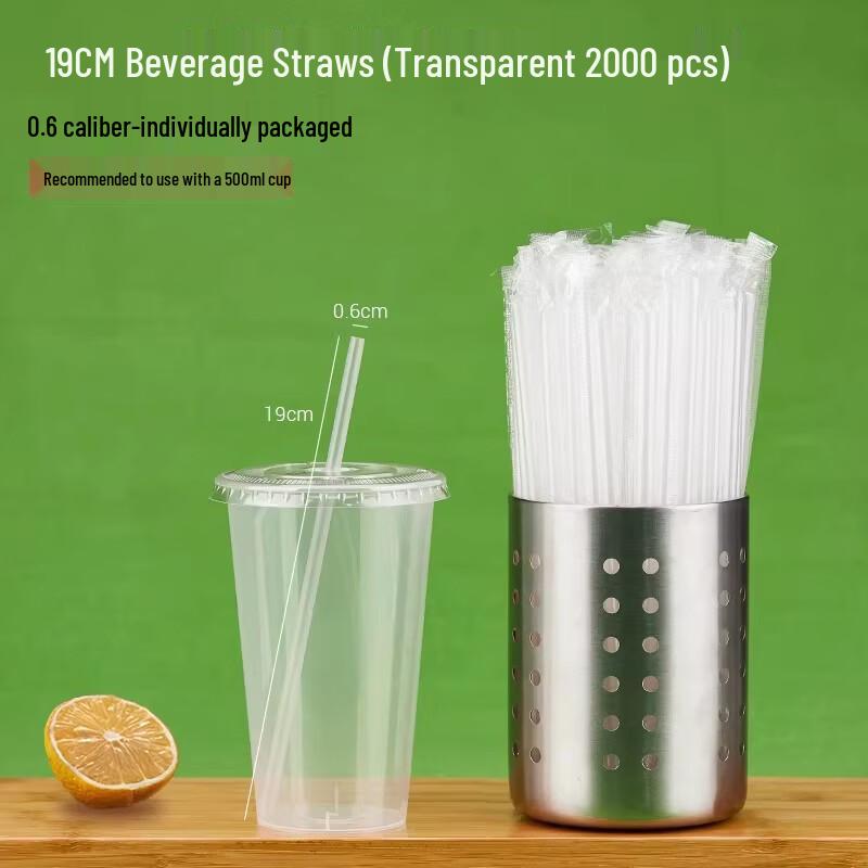 Miao Jia Yi Individually Wrapped Disposable Bubble Tea Straws