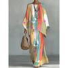 New round neck bat sleeve printed loose set bohemian lazy casual two-piece set