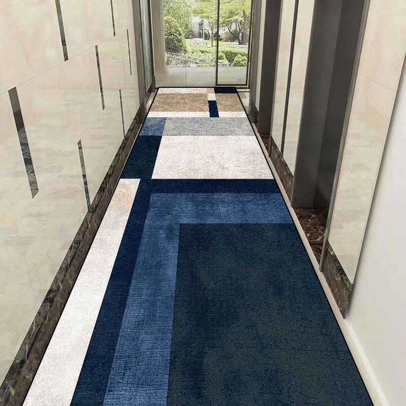 Modern Light Luxury Long Corridor Carpet Living Room Hall Decoration Runner Rug Non-slip Washable Kitchen Mat Size Customized