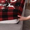 3pcs Plaid Contrasting Color Christmas Happy Print Coreless Bed Sheet Set Multiple Sizes Bed Covers Bedding Soft and Comfortable