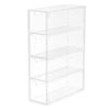4-Layer Plastic Drawer Storage Box Transparent Dustproof Glasses Storage Rack