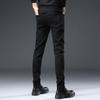 JYL New Spring and Autumn Jeans Men's Narrow Elastic Korean Style Black Structure