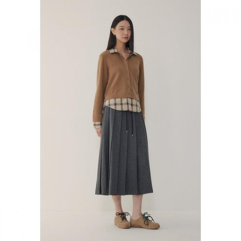 

Vov Check Patch Detail Knit Cardigan 7116150105 light gray/One size