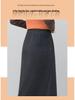 Women's Gray Wool Slimming Midi Skirt: Casual, Comfortable, and Drapey for Autumn/Winter