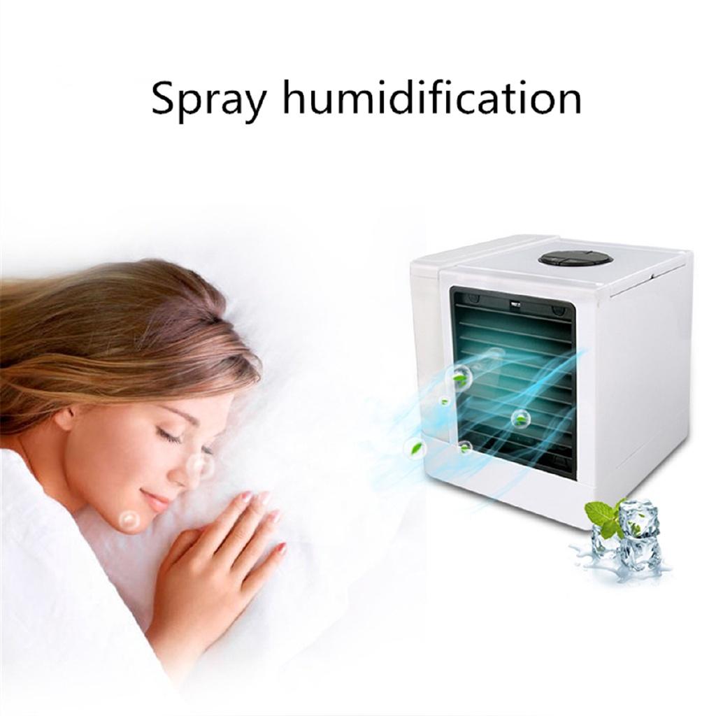 7 Colors LED Light Desktop Air Cooling Fan New Portable Air Conditioner Mini USB Air Cooler Humidifier Purifier