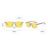 Unisex Nye Fotokromatiske Nattesynsbriller for Nærsynthet Mote Sport Utendørs Kjøring Sykling Øyebeskyttelse Gule Glass