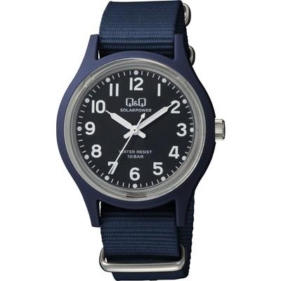 Unisex E05A-003VK (Q&Q Analog Solar Watch 10-atm Nylon Belt) Watch