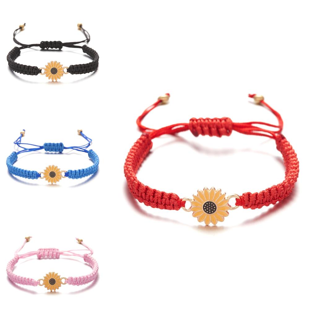 Fashion Floral Handcrafted Beaded Bracelet With Daisy Motif For Women And Teens