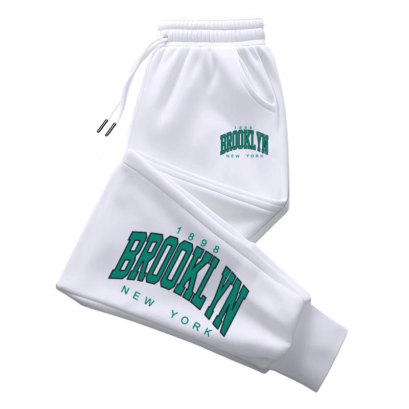 Brooklyn Print Sweatpants for Woman Home Outdoor Comfort Breathable Trousers Ladies Yoga Fitness Versatile Jogger Pants