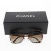 CHANEL Side logo sunglasses 4209 POLARIZED Lens Brown plastic/metallic Women Used