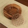 Water Storage Bearing Wood Tea Tray Walnut Wood Teapot Drain Plate Small Teapot Holder  Coffee