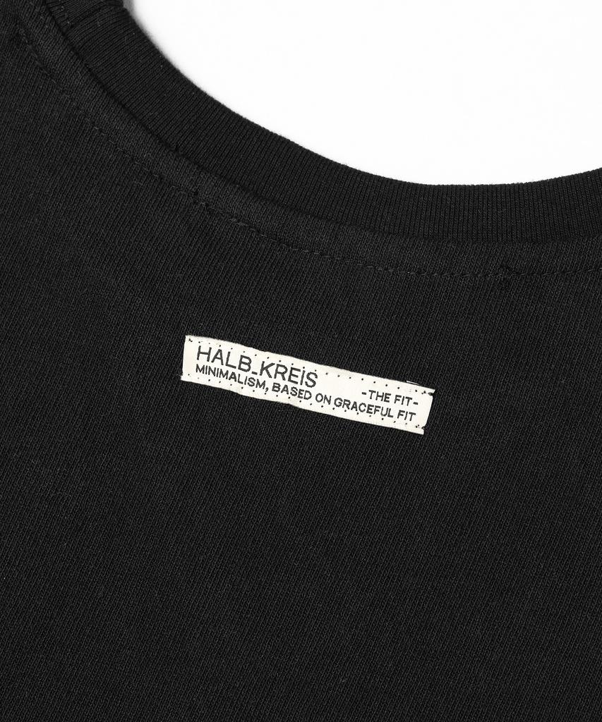HALBKREIS LAYOUT Oversized Round Short Sleeve T-Shirt Ta-108_Bk