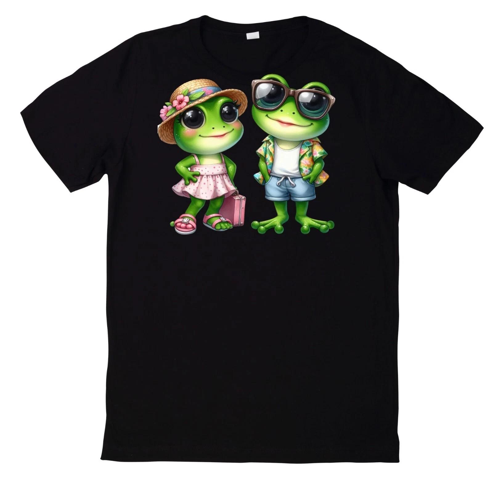 T-Shirt Lustiger und süßer Frosch Motiv Baumwolle XXXL