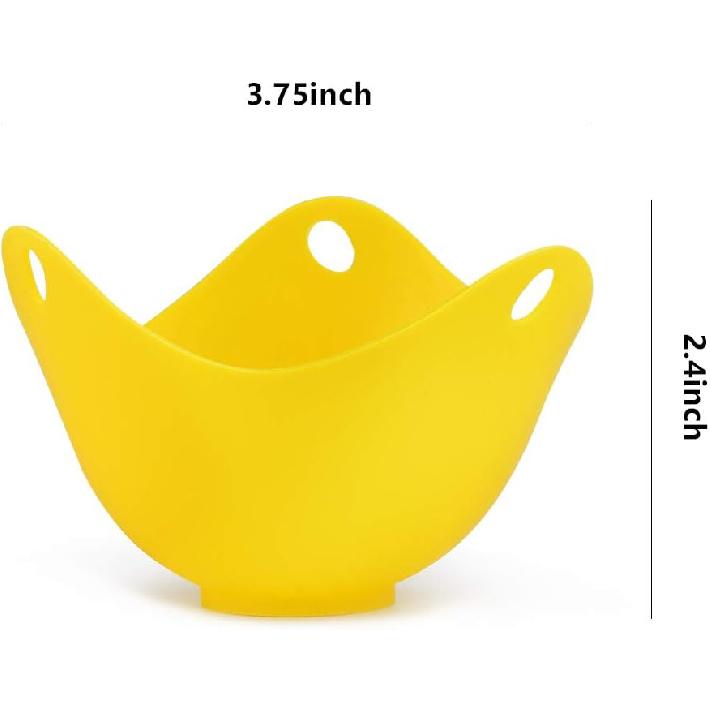 4pcs Silicone Egg Poacher Cups Poach Pods Work with Egg Poacher Pan, Cookware, Boiler Steamer, Microwave