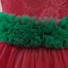 Tulle Red Christmas Dresses for Girls Formal Bridesmaids Wedding Party Princess Prom Girl Dress Flower Birthday Costume 5-14 Yrs