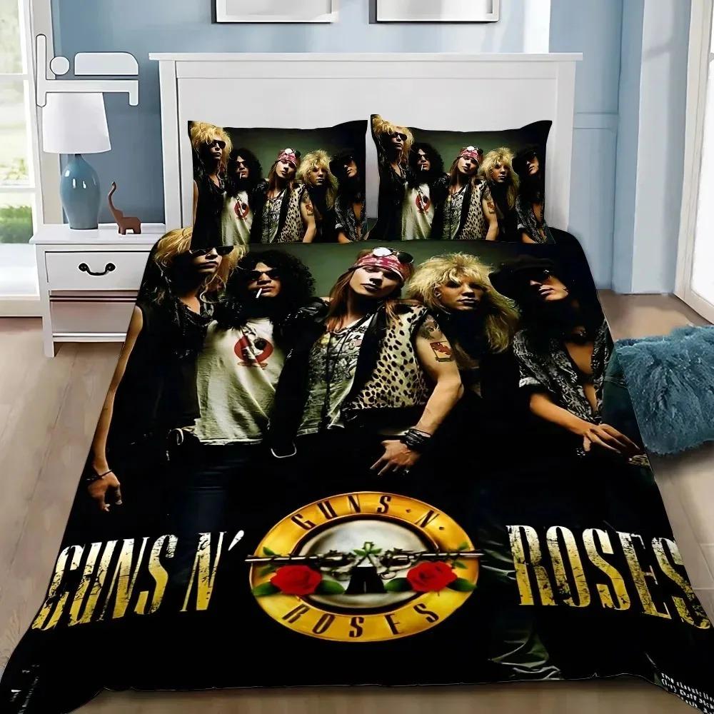 Exquisite Bedding Set Rock Band G-Guns N R-Roses Bedroom Decoration Duvet Cover Pillowcase Twin Full Queen Size Gift