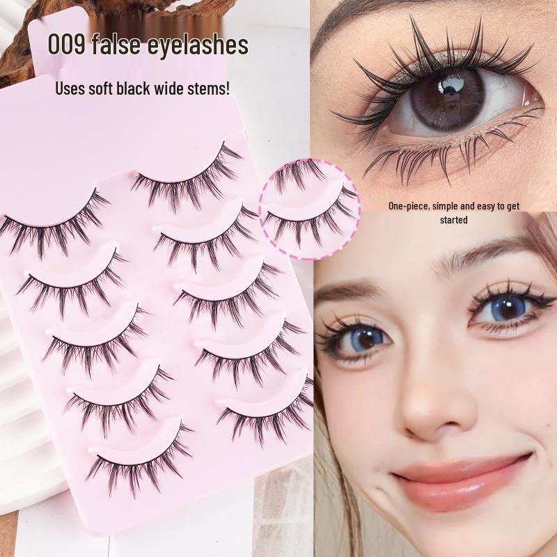 

Pinduo Little Devil Comic Natural False Eyelashes - 5 Pairs