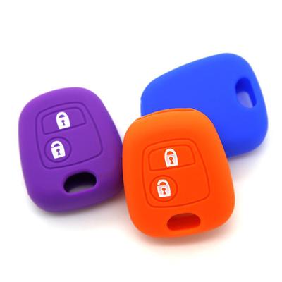 2 Buttons Silicone Shell Remote Key Fob Case Cover For Df Peugeot 206/207/307/408