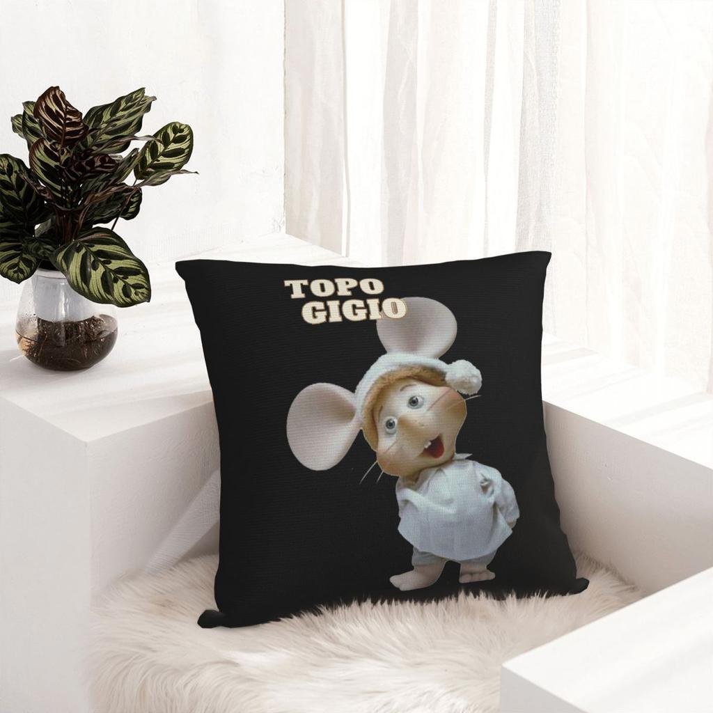 Topo Gigio Pillowcase Polyester Cushion Comfort Throw Pillow Sofa Decorative Cushions Used for Home Bedroom Living Room