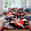 Feelyou Cherry Blossoms Bedding Set Chic Crane Duvet Cover for Kids Girls Women Ocean Wave Decor Comforter Cover Pink Japanese Ukiyoe Theme